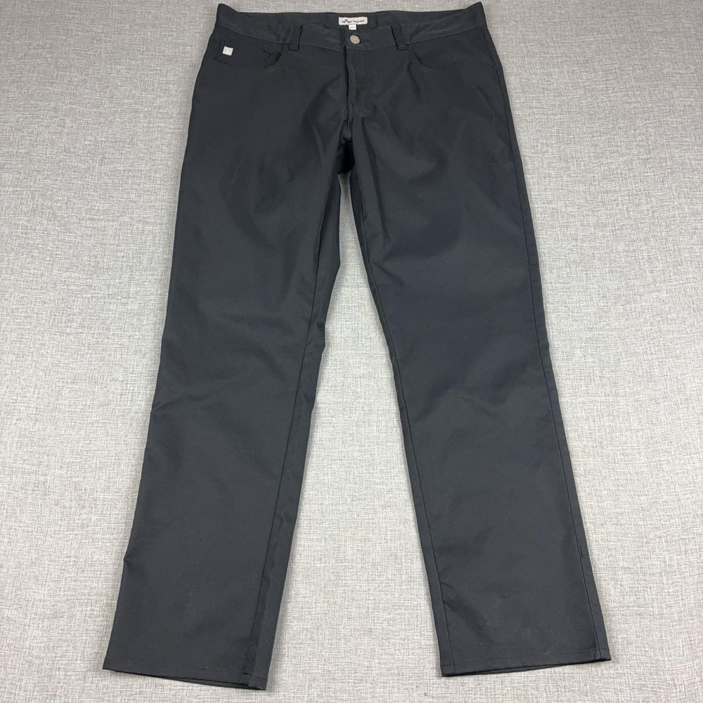 Peter Millar EB66 Performance Five Pocket Golf Pants Mens 35x30 Black Stretch
